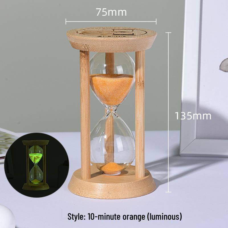 Bamboo & Wood Durable Hourglass Timer - Creative Design for High-End Decor