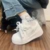 Thick-soled heightening little white shoes women's autumn new niche versatile dopamine student casual board shoes