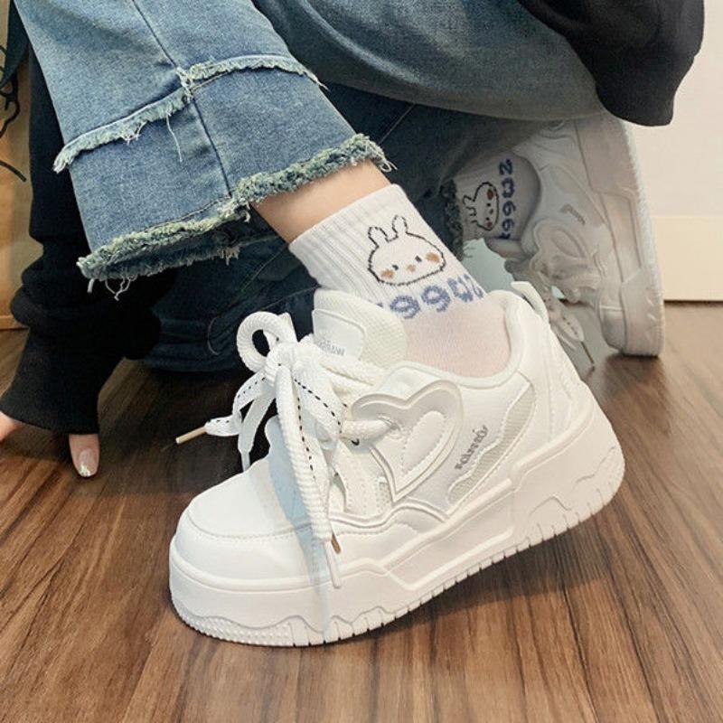 Thick-soled heightening little white shoes women's autumn new niche versatile dopamine student casual board shoes