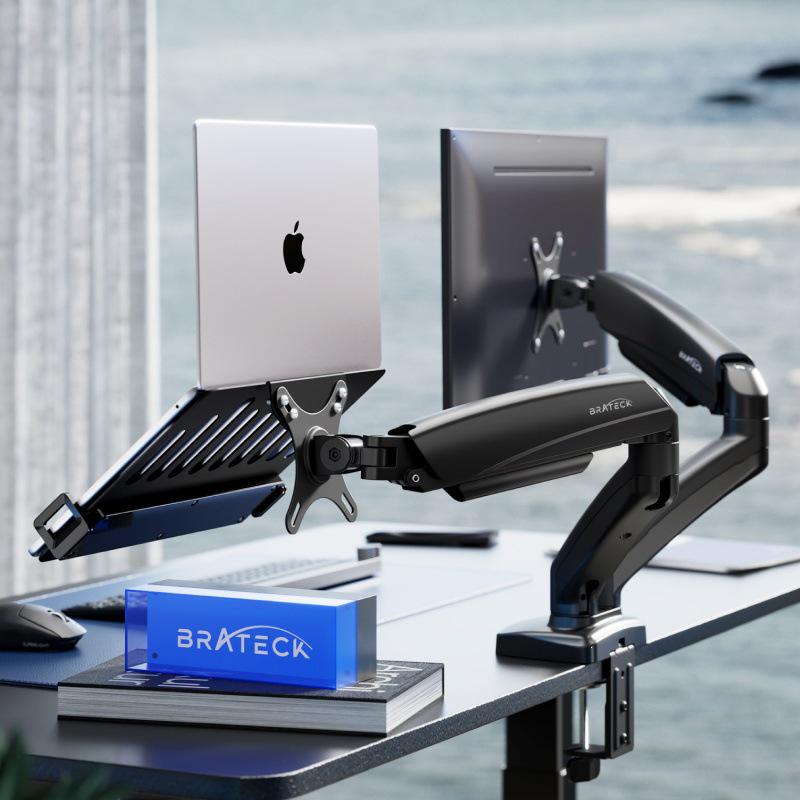 Dual Screen Laptop Display Stand with Adjustable Lifting Base