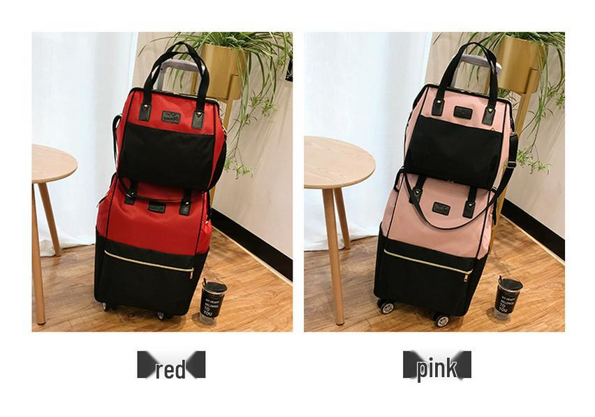 Lightweight Universal Wheeled Backpack: Large Capacity, Double Shoulder, Handheld, Travel-Friendly Luggage Bag