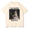 Funny Yas Queen Slayyyy Rat Graphic Tshirt Men Women Fun Joke Humor Meme Print T Shirts Summer Male Fashion Casual Tshirt Tops