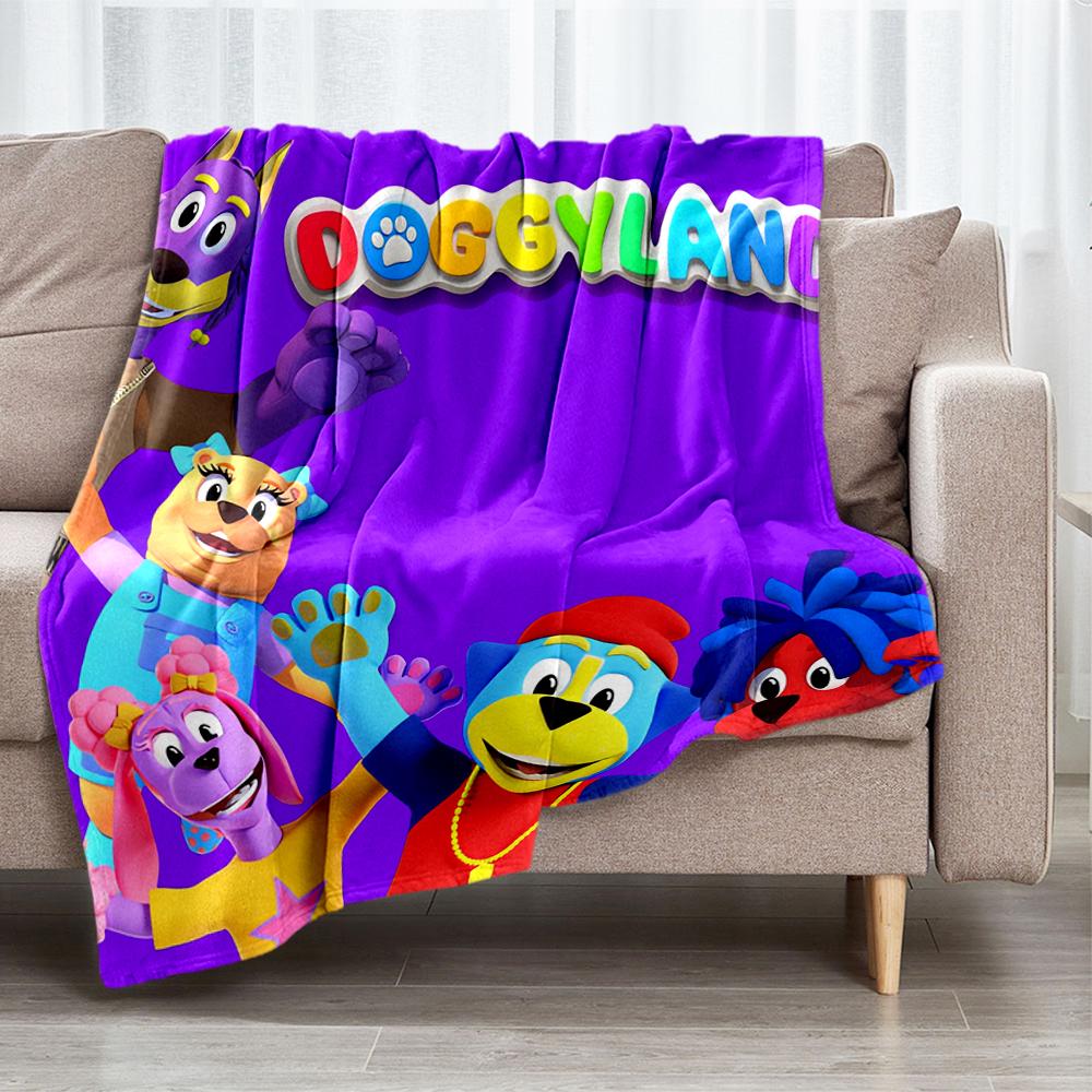 Doggyland Theme Printed Blanket - Perfect for Couch, Bed, Travel & Outdoor Use | Machine Washable, Cozy & Durable.