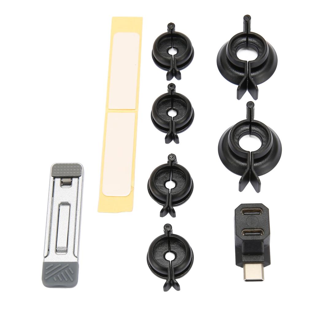 Rocker Protection Kit 6 Thumb Grip Covers Joystick Stabilizer Clamps with Kickstand Type C Adapter for Steam Deck for