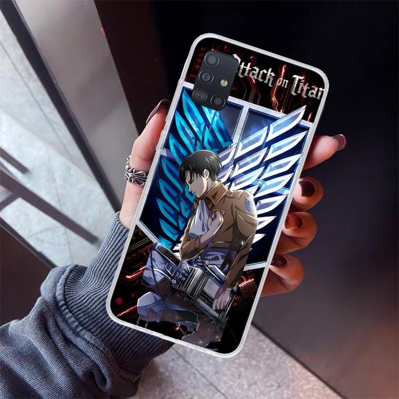 A-Attack On T-Titan Levi Phone Case For Samsung Galaxy A12 A52S A42 A32 A22 A51 A50 Note 20 Ultra 10 S10 Plus A71 A70 A31 A30 A1
