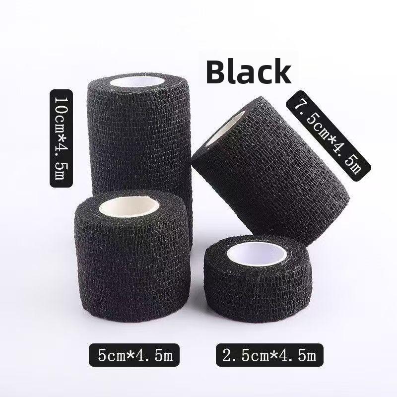 

1 шт. Самоклеючий еластичний бинт Нетканий спортивний бандаж для зап ясть, пальців, ліктів, колін та іншого Ідеально підходить для баскетболу та фітнесу 10cm*4.5m чорний