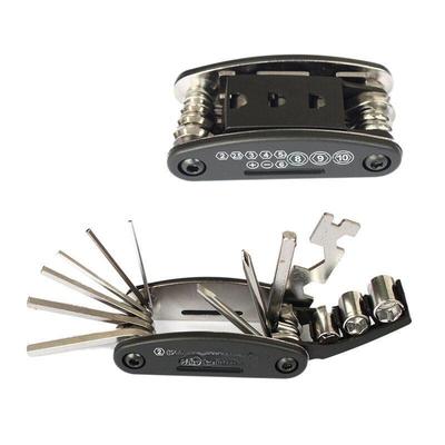 16-in-1 Compact Bicycle Repair Tool with Hex Screwdrivers and Socket Wrench