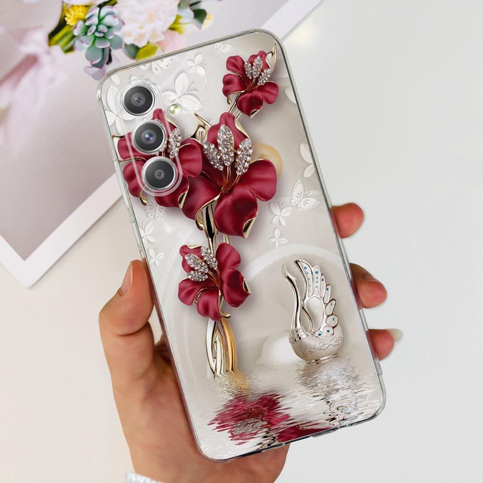 

Case For Samsung Galaxy A55 5G 6.5 Cartoon Print Butterfly TPU Soft Silicone Clear Cover For Samsung A55 SM-A556B Phone Case Samsung A55 5G