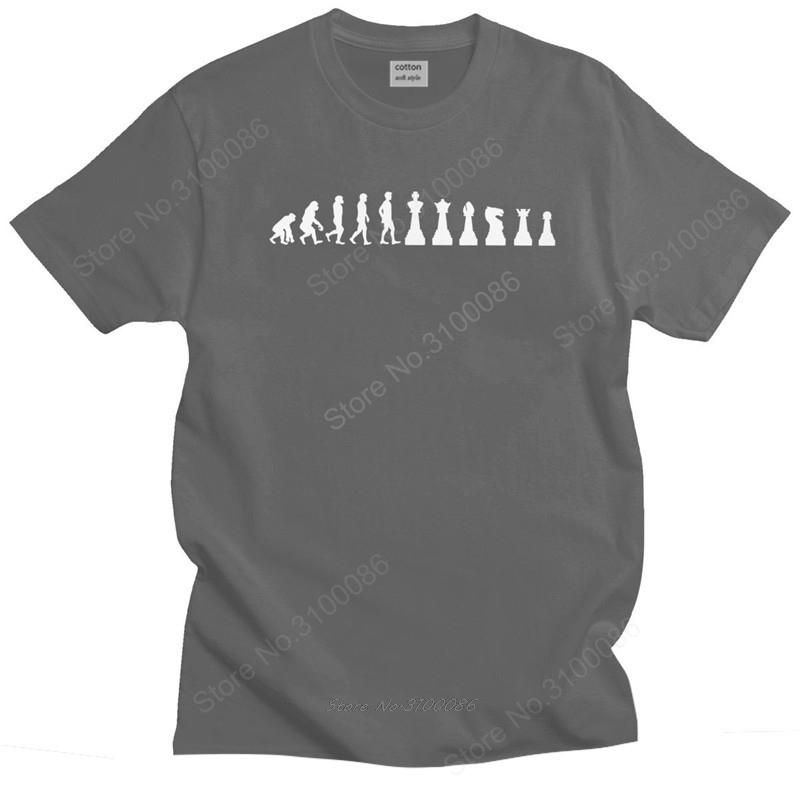 Chess Evolution Grandmaster Tournament T Shirt Men Pre-shrunk Cotton Handsome T-shirt Short Sleeved Tee Tops Clothing Merch