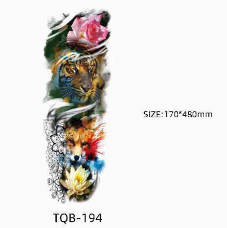 Full Arm Temporary Sleeve Large Pattern Fake Sticker for Men Women