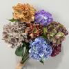 Hydrangea Silk Flower Bridal Bouquet - Moisturizing, High-Grade, Handheld for Weddings