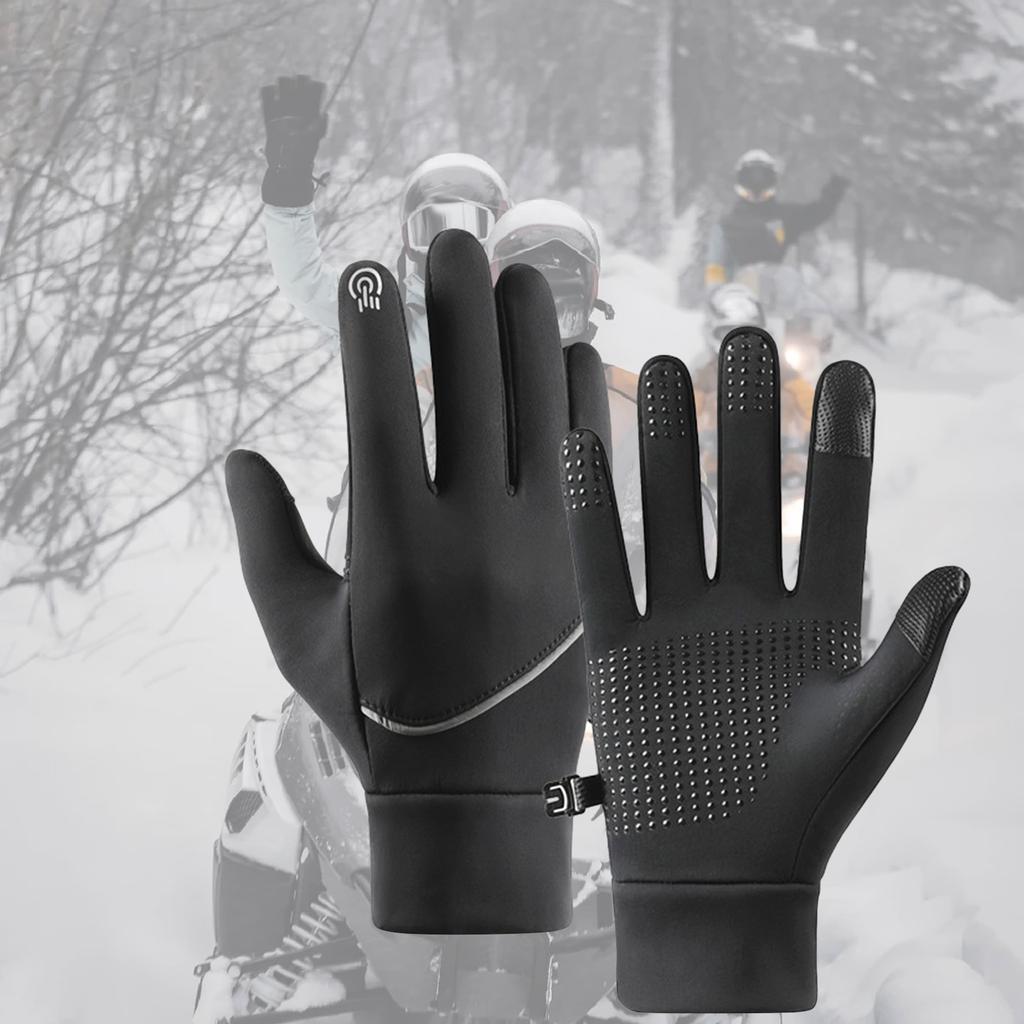 Winter Warm Thickened Gloves Full Finger Unisex Mittens for Outdoor Sports Motorcycle Skiing Cycling Waterproof Windproof Gloves