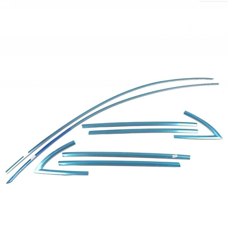 For Tesla Model 3 2017-2024 Accessories Stainless Steel Door Trim Cover Exterior Moulding Decoration Carbon Fiber Sticker Trim