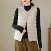 Gilet imbottito leggero retrò da donna per l'autunno e l'inverno, da indossare all'esterno, giacca gilet calda, tendenza