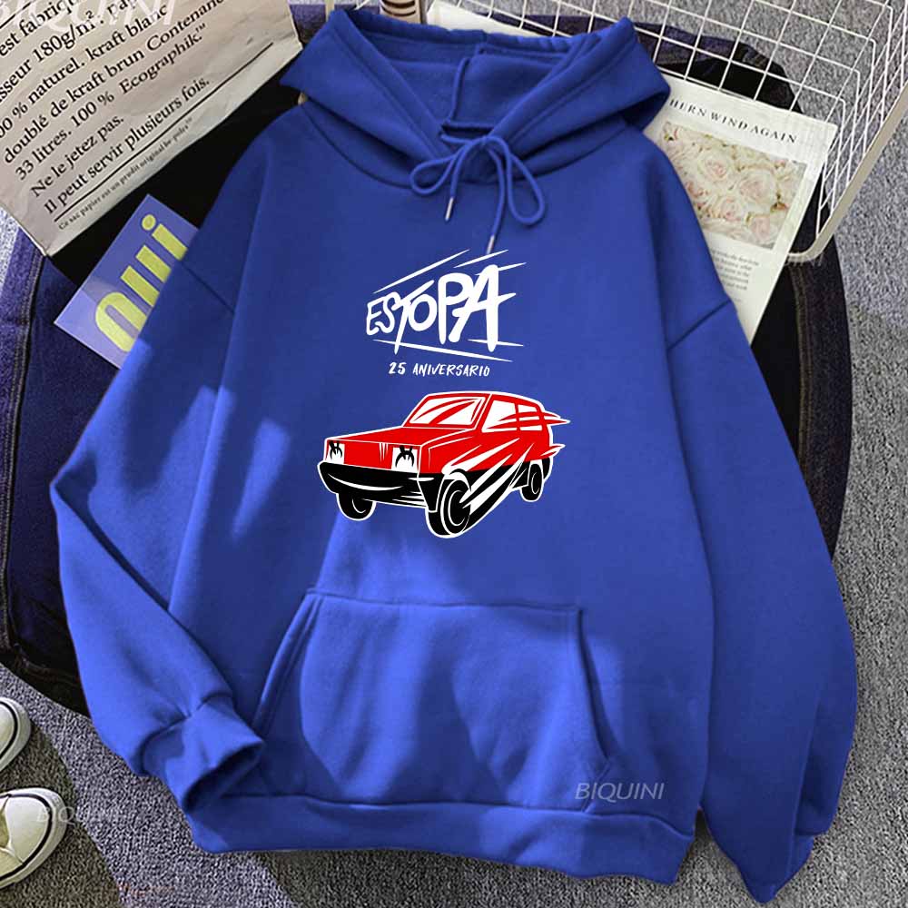 Estopa Rock Rumba Duo Hoodies Car Funny Graphic Printing Sweatshirts for Men Women Streetwear Heavy Mental Boy