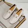 2025 men's shoes Doudou shoes men's winter new casual leather shoes soft leather soft sole warm white driving cotton shoes