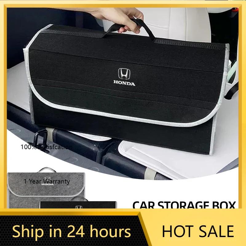 For Honda Car Soft Felt Storage Bag Organizer Cars Foldable Trunk Car Accessories for Honda Civic Accord CRV HRV Fit Jazz City J