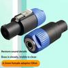 1Pcs Latch Aviation Connector 4-Pole Audio Speaker Plug To 6.5mm Metal Converter Jack Adapter Male To 1/4" TS Female NL4FC