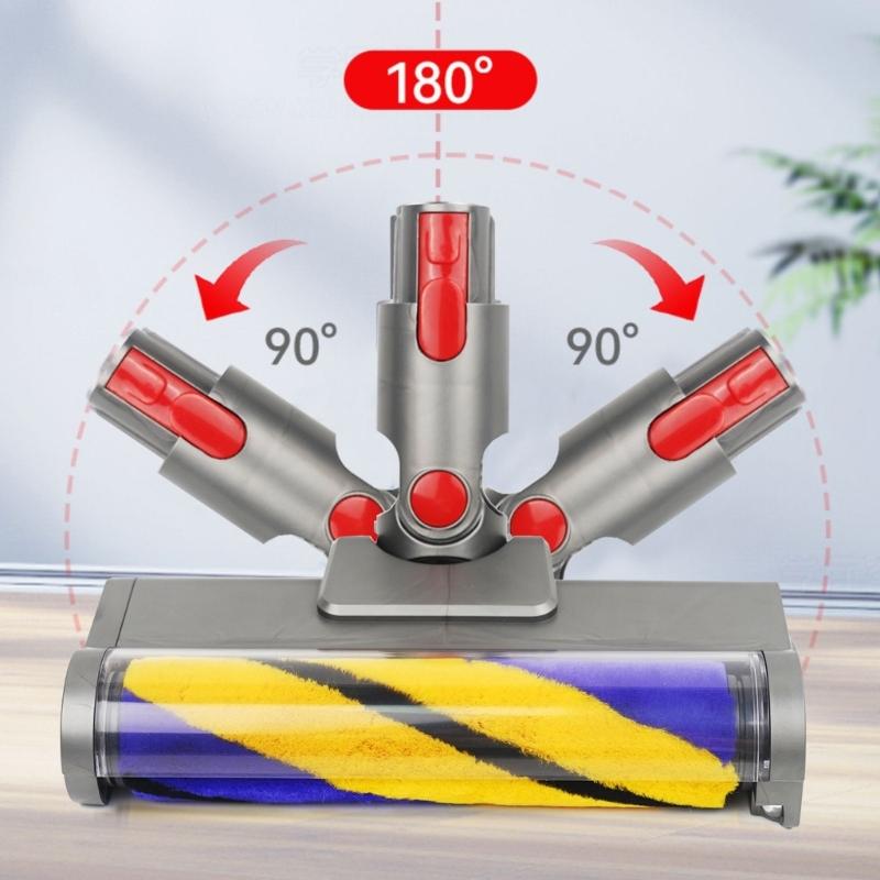 Green LED Dust Visualization Vacuum Attachment For Models Wheel Brush Head Effortless Pet Hair Deep Cleaning