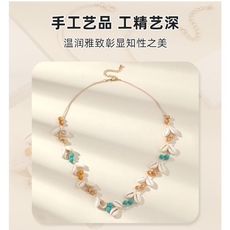 Fashion Cute Shell Crystal Pendant Necklace For Women