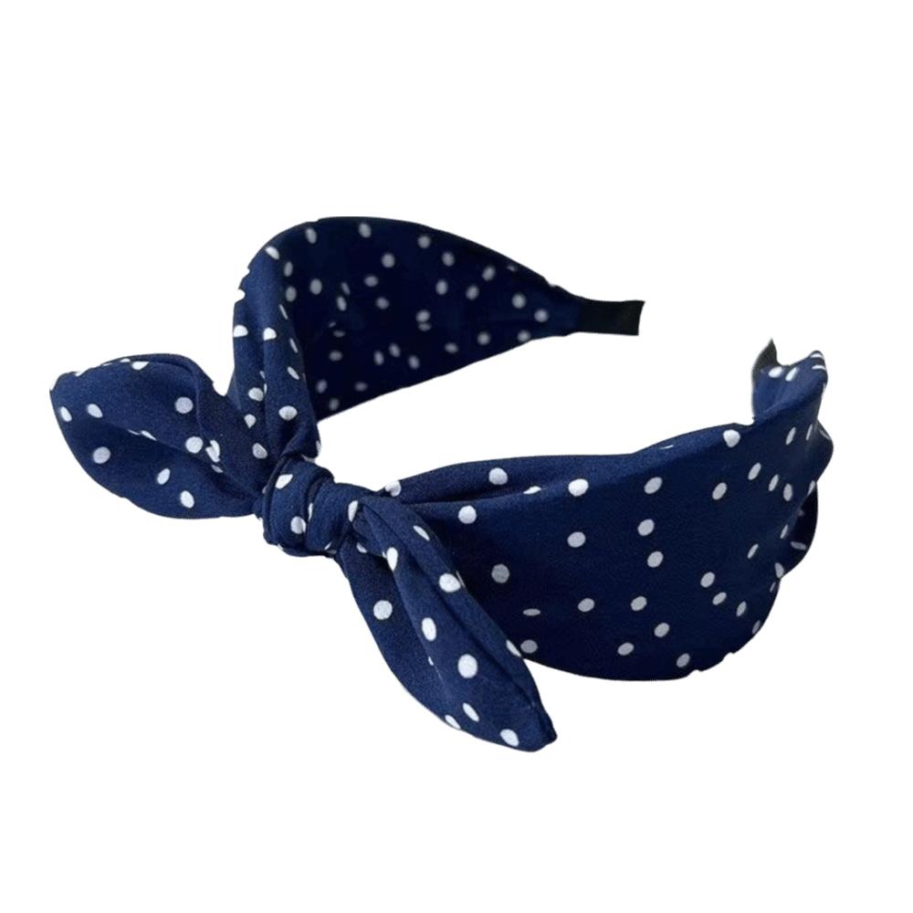 Non-slip Polka Dot Headband Knotted Rabbit Ear Hairband Women s Bow Hair Hoop Party Occasion