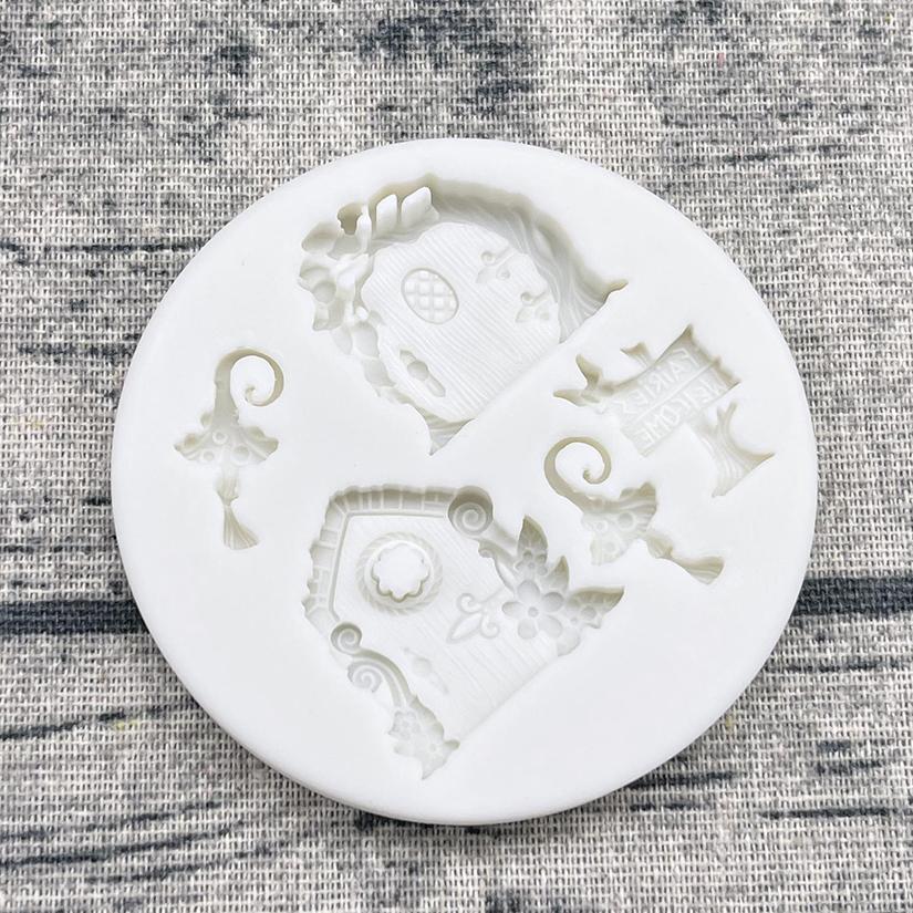 Wooden Doors Fairy Silicone Mold Sugarcraft Cupcake Baking Mold Fondant Cake Decorating Tools