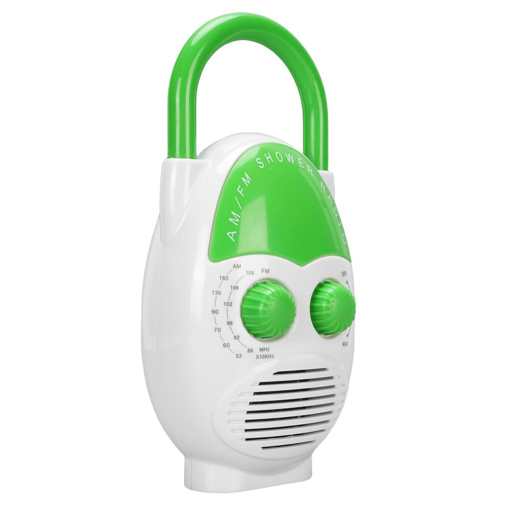 Portable Radio AM FM IPX5 Water Proof 500 MW Volume Adjustable Home Radio Green