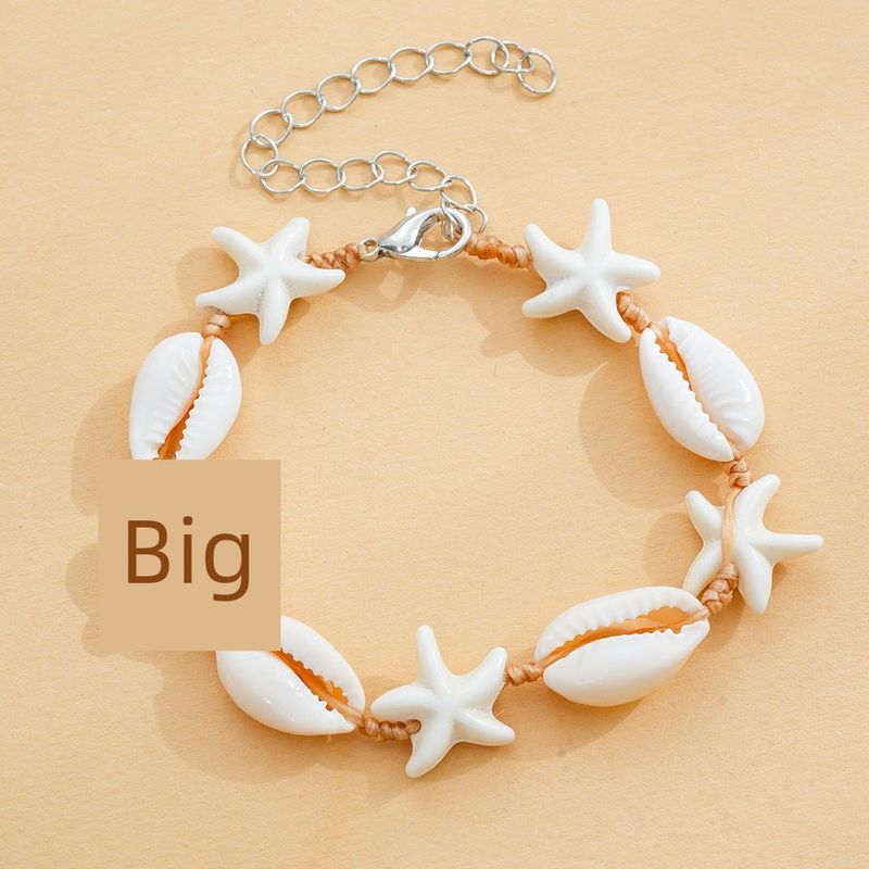 

European and American Simple and Stylish Beach-Style Starfish and Shell Woven Necklace Hawaiian-Style Shell Bracelet Necklace Xl-04 Bracelet