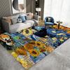 V-Vincent Van Gogh Impressionist Art Floor Carpet Kids Room Bedroom Home Decoration Balcony Anti-Slip Doormat Living Room Hotel