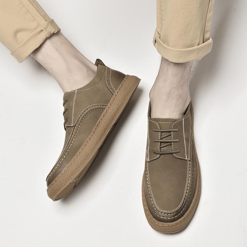 Men Oxfords Suede Leather Dress Shoes Men Casual Shoes Sneakers Luxury Brand  Men Classic Flats Derby Shoes