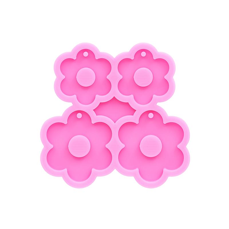 GJ-641 Shiny Mirror Plum Shape DIY Epoxy Resin Silicone Mold Keychain Earrings Necklace Pendant Jewelry Accessories Molds