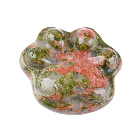 Mini Cat Paw Figurine Natural Healing Stone Hand Carved Statue Collectible Spiritual Gifts for Cat Lovers Women