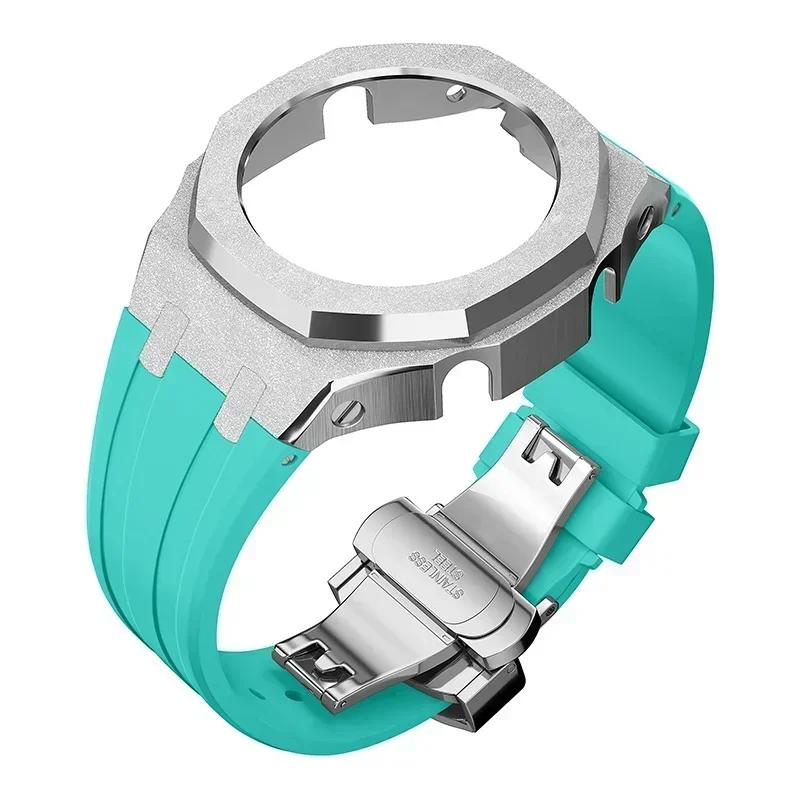 Zestaw modyfikacyjny Gen4 do Casioak GM2100 Metalowa obudowa ze stali nierdzewnej Gumowy pasek Zestaw do modyfikacji Akcesoria Casioak GM-2100 ze śrubami