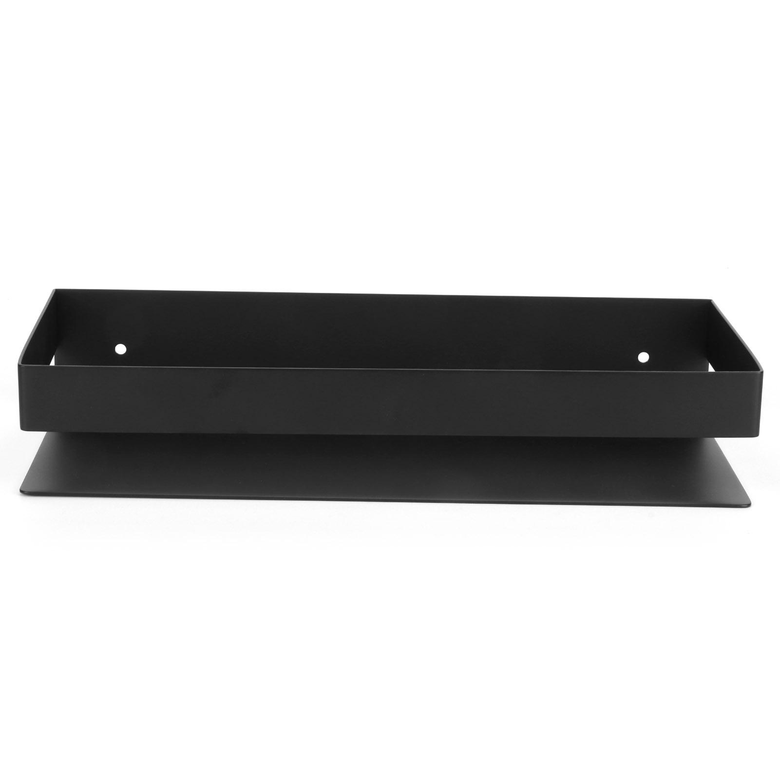 

30cm Matt Black Shelf Stainless Steel Bathroom Shelf Kitchen Storage Rack for Home Bathroom
