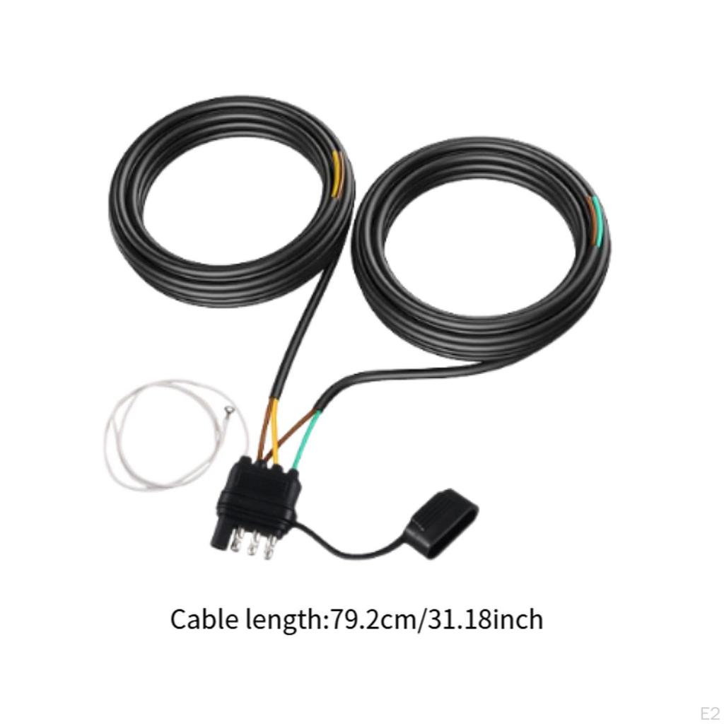 4 Pin 5 Wire Trailer Wiring Harness 26ft Flat Connector for Tail Lights