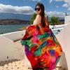 Chaka Salt Lake Great Northwest Tourism Ethnic Style Scarf Silk Scarf Women'S Summer Seaside Beach Shawl Sunscreen Thin