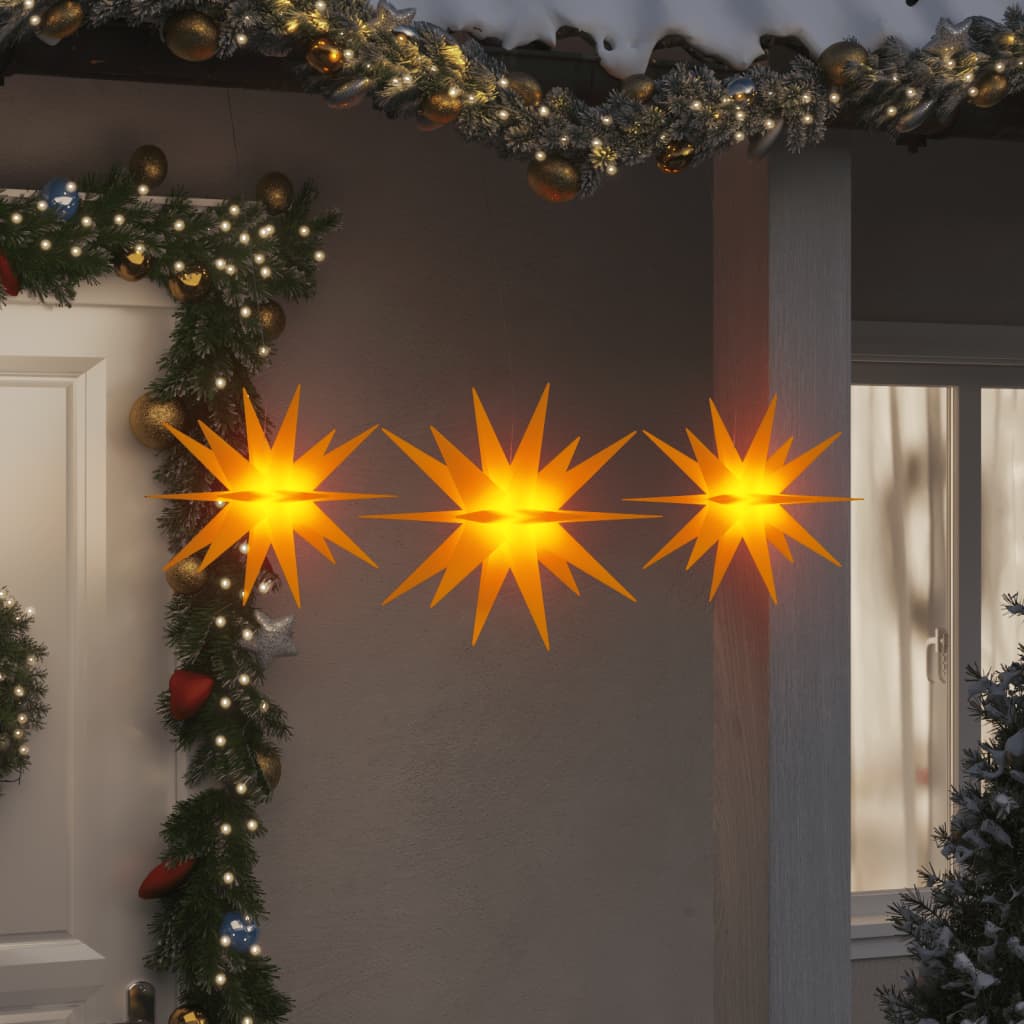 Vidaxl LED-Lichterketten, 3 Stück, faltbar, gelb