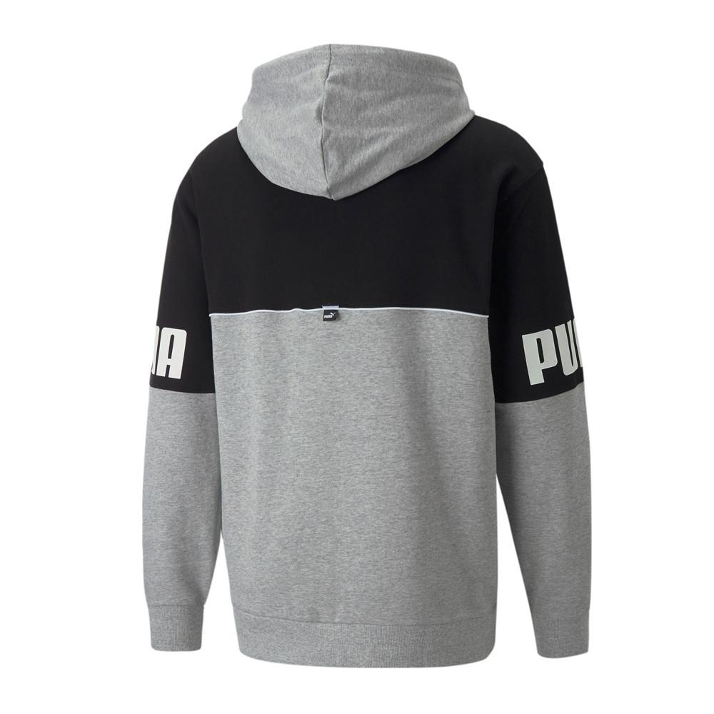 Felpa con cappuccio Puma Power con zip integrale Grigia [849842 04] r.S