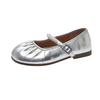 Grandma Shoes Women's Summer Flat Bottom 2025 New Shallow Mouth Long Station Soft Sole Work Shoes Evening Shoes Doudou Shoes Retro Single Shoes