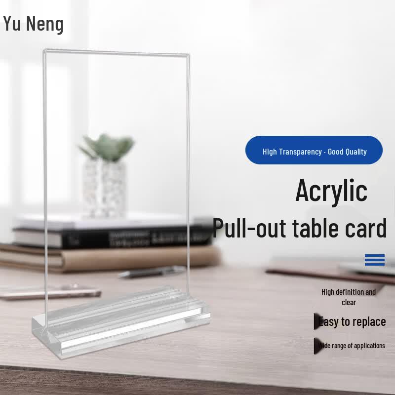 Yu Neng Acrylic Double-Sided Table Sign A4 Portrait (210x297mm)