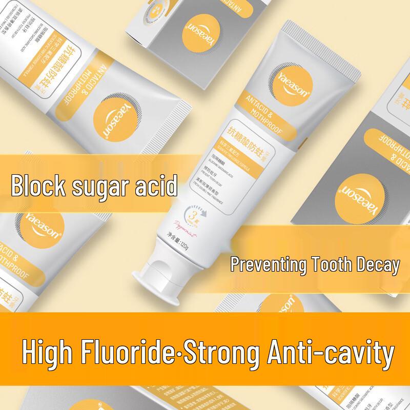 Yaeason Anti-Sugar Anti-Cavity Fluoride Toothpaste (3-Pack)