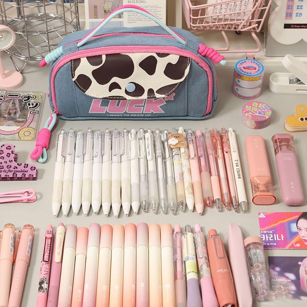 Cowboy Pen Bag Y2K Style Stationery Storage Pouch Pencil Case  Office School Supplies