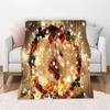 3D Merry Christmas Theme Flannel Throw Blanket Soft Lightweight Warm for Living Room Bedroom Bed Sofa Couch Kids Adults Gifts