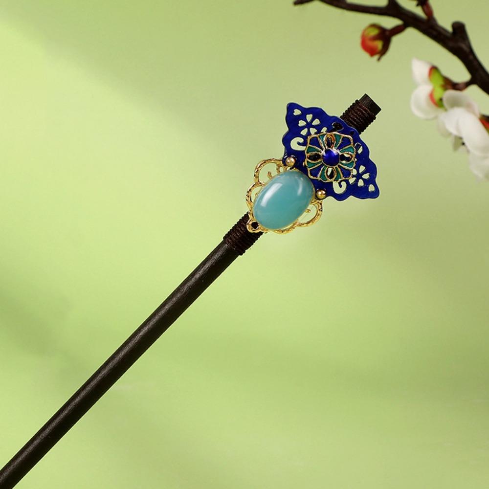 Handmade Flower Hair Sticks Ancient Style Hanfu Hair Fork Hair Stick Pins  for Hanfu