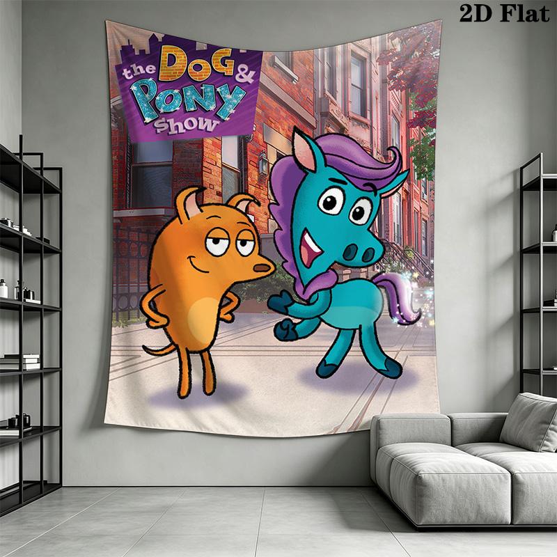 The Dog & Pony Show Pattern Home Decor Tapestry, Wall Hanging, Decorative RV Wall Cloth.SGT0917139