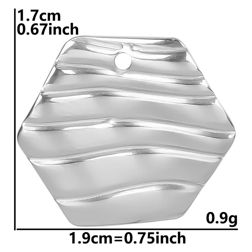 6pcs Rectangle Star Bulk Charms For Jewelry Making DIY Earrings Accessories Geometric Stainless Steel Charm Pendant Materials