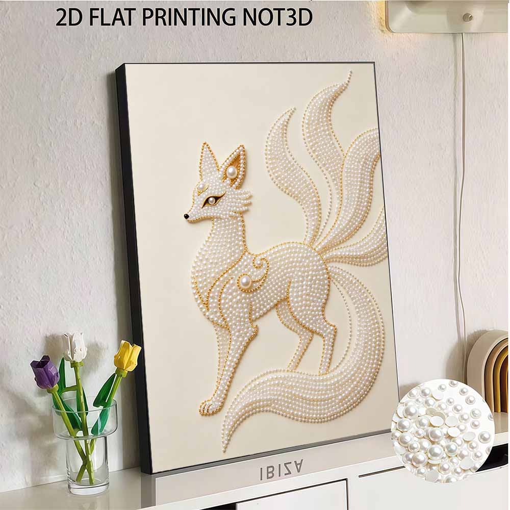 DIY Perlen Diamant Malerei Kits für Erwachsene und Anfänger, Elegantes Fuchs Funkelnde Malerei Handwerk Haus Wanddekoration handgemachtes Geschenk