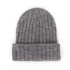 Solid Color Kids Knitted Beanie Hat Cat Ear Embroidered Bonnet Fashion Winter Cap  For Children
