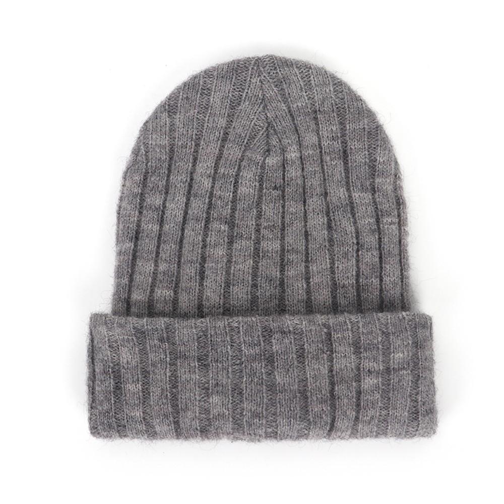 Solid Color Kids Knitted Beanie Hat Cat Ear Embroidered Bonnet Fashion Winter Cap For Children