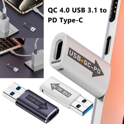 Adapter USB 3.1 do PD Type-C QC 4.0 Kabel Ładowarki USB A do C Złącze USB3.1 10Gbps Adapter Ładowania USB do Laptopa